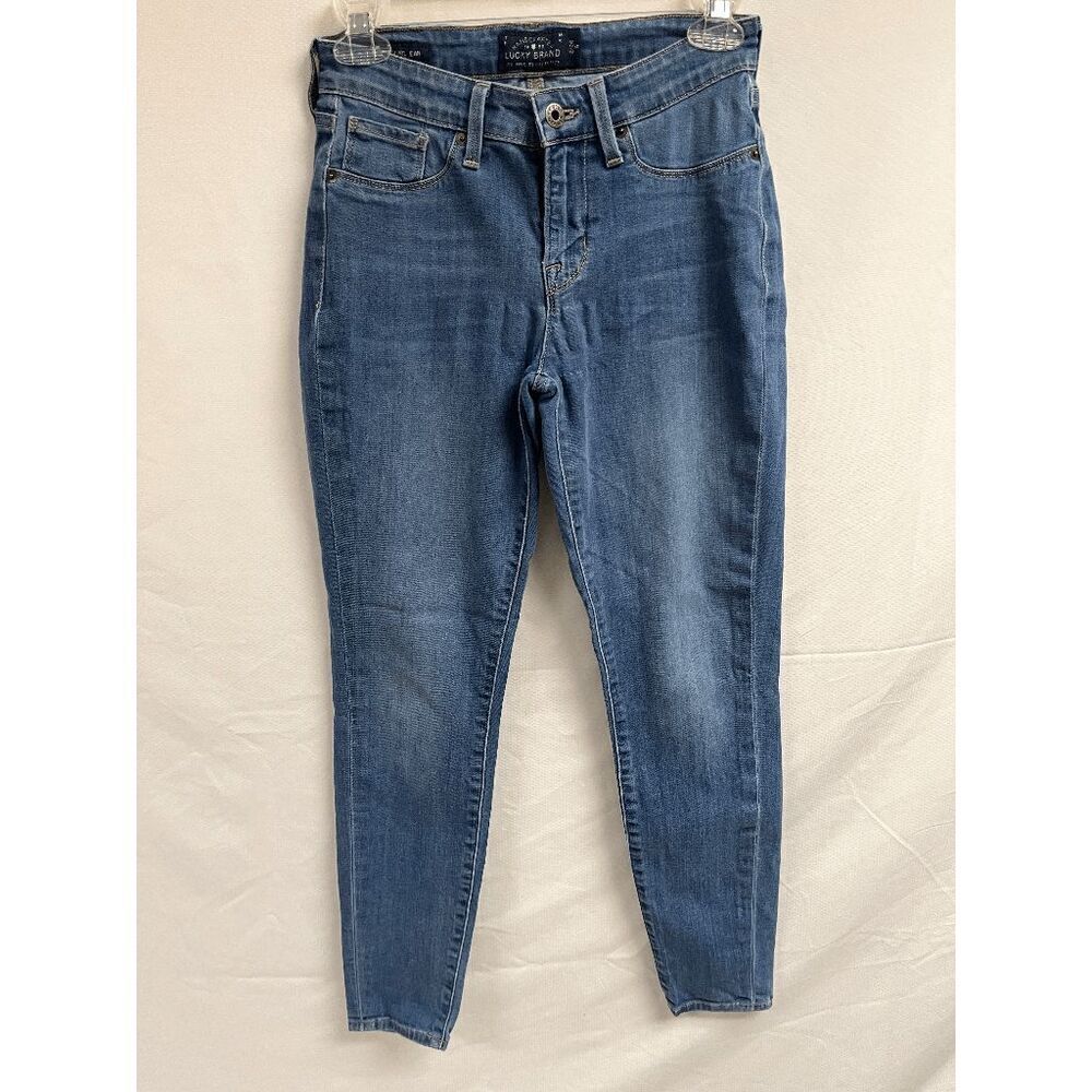 Lucky Brand Handcrafted Womens Mid Rise Skinny Jeans Blue Denim Size 2/26
